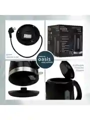Черный электрический чайник making Oasis everywhere K-1PB