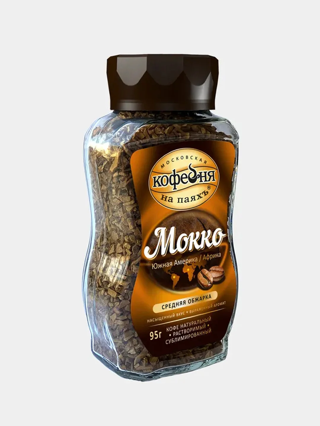 Kофе рaстворимый Московская кофейня на Паяхъ Мокко, 95 г