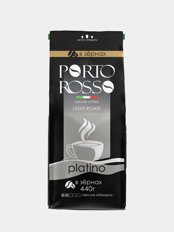 Кофе в зернах Porto Rosso platino, 440 г