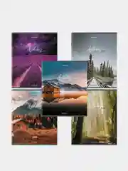 Тетрадь BRAUBERG "Nature", А5, скоба, клетка, 96 листов