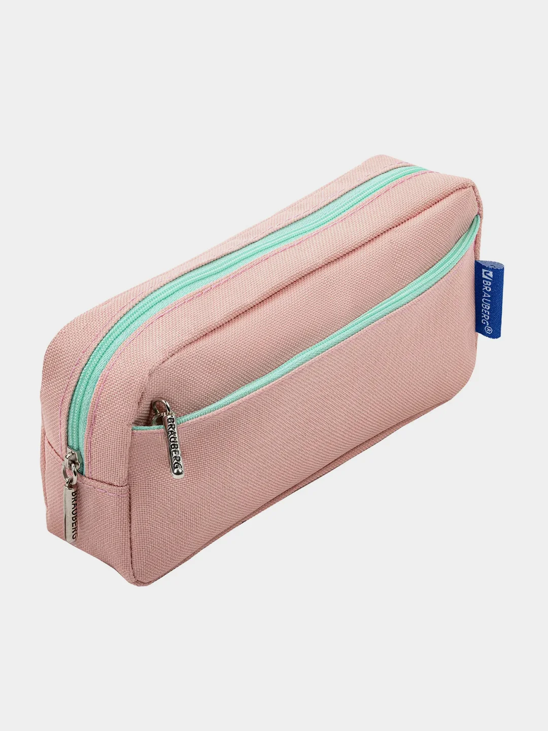 Пенал мягкий BRAUBERG "Pastel", 2 отделения, 21х9,5х5 см