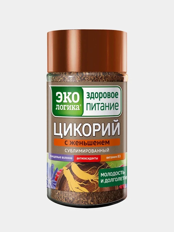 Цикорий сублимированный Экологика, с женьшенем, 85 г