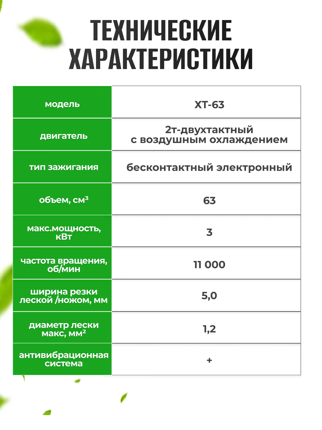 Триммер кусторез бензиновый для травы ELECTROLITE XT-63, 4 л.с., ширина скашивания 44 см