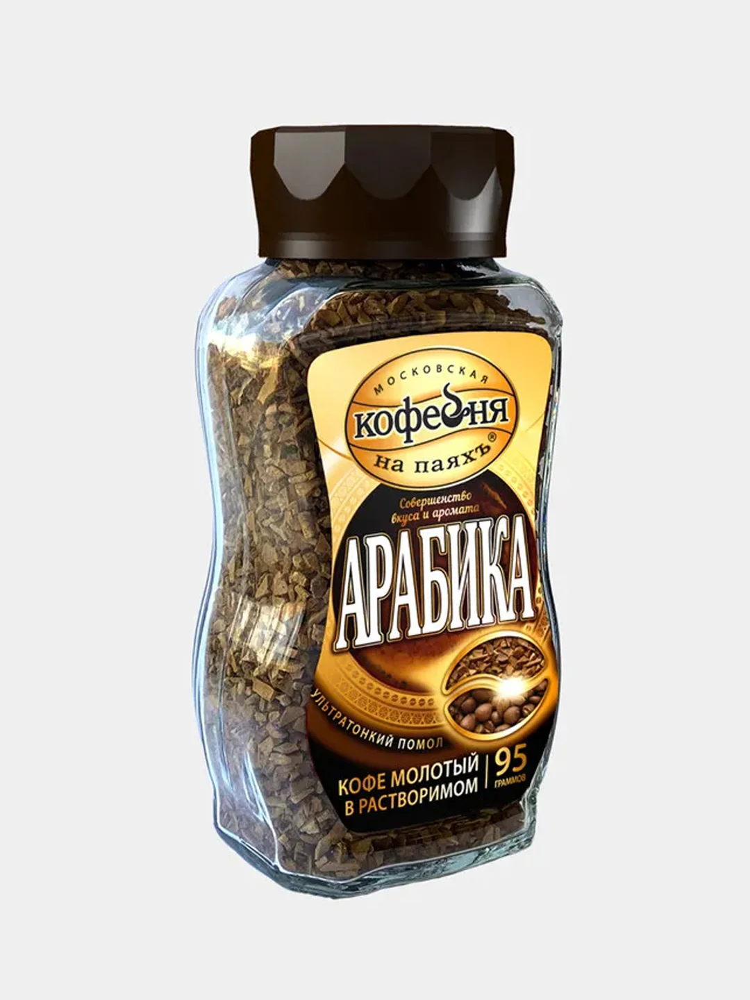 Kофе рaствоpимый Московская кофейня на Паяхъ с молотым Арабика, 95 г