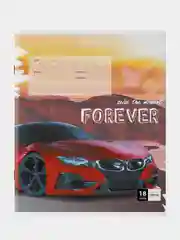 Тетрадь BRAUBERG "Sports car", клетка, 18 листов, 10 штук