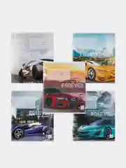 Тетрадь BRAUBERG "Sports car", клетка, 18 листов, 10 штук
