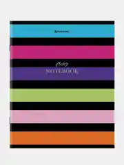 Тетрадь BRAUBERG "Color Stripes", скоба, клетка, А5, 96 листов, глянцевая ламинация
