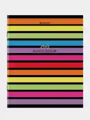 Тетрадь BRAUBERG "Color Stripes", скоба, клетка, А5, 96 листов, глянцевая ламинация