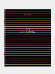 Тетрадь BRAUBERG "Color Stripes", скоба, клетка, А5, 96 листов, глянцевая ламинация