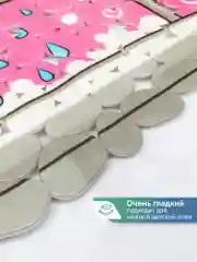Розовый коврик для ванны на присосках детский "Весёлое купание", 36 х 69 см, ВИЛИНА