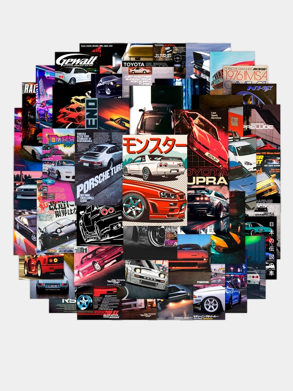 Наклейки стикеры JDM, машины, японские машинки