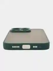 Зеленый чехол противоударный матовый для iPhone
