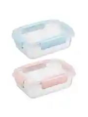 Контейнер для продуктов герметичный Butterfly прямоугольный 0,5 л (156х112х58 мм) 2 цвета