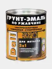 ДАЛИ Грунт-эмаль по ржавчине гладкая, цвет Серый графит, 2 л