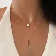 Цепочка двойная с подвесками
