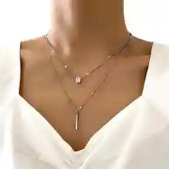 Цепочка двойная с подвесками