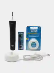 Набор электрическая зубная щётка Oral-B Vitality Pro c зубной нитью, черная