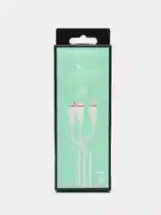Белый зарядный кабель 3 в 1 Borofone bx17 for iphone (lightning) + micro + type-c