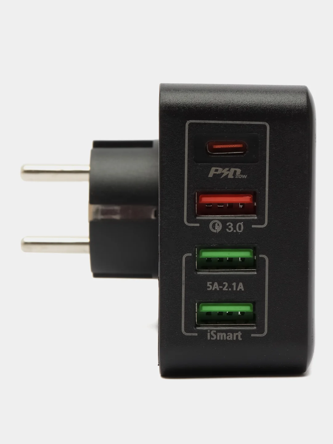 Угольный многофункциональный сетевой адаптер H5010/H5011 4USB порт QC3.0/PD20W/1 гнездо для розетки