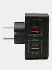 Угольный многофункциональный сетевой адаптер H5010/H5011 4USB порт QC3.0/PD20W/1 гнездо для розетки