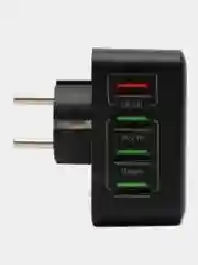 Черный многофункциональный сетевой адаптер H5010/H5011 4USB порт QC3.0/PD20W/1 гнездо для розетки