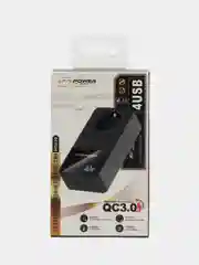 Черный многофункциональный сетевой адаптер H5010/H5011 4USB порт QC3.0/PD20W/1 гнездо для розетки