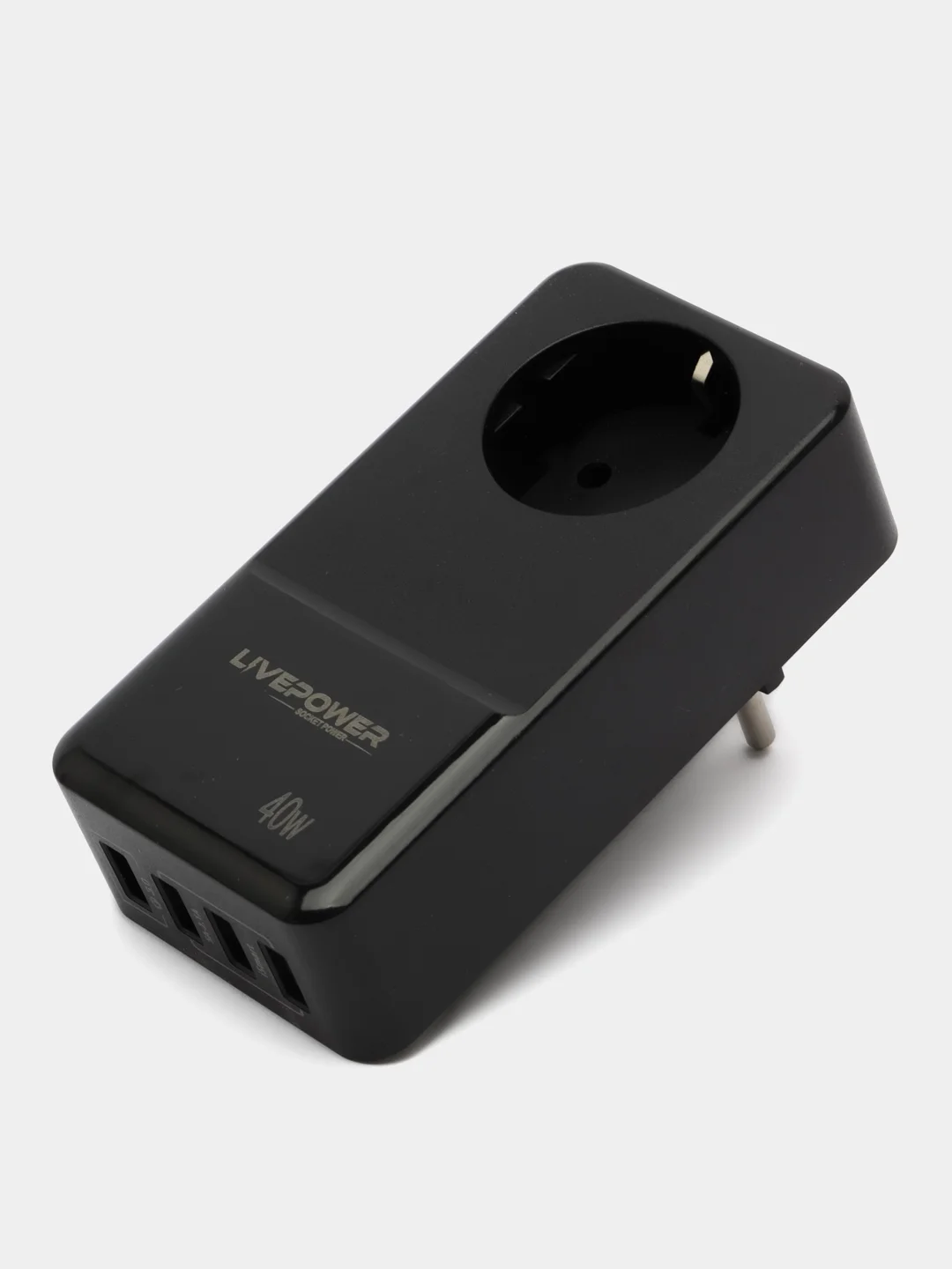 Черный многофункциональный сетевой адаптер H5010/H5011 4USB порт QC3.0/PD20W/1 гнездо для розетки
