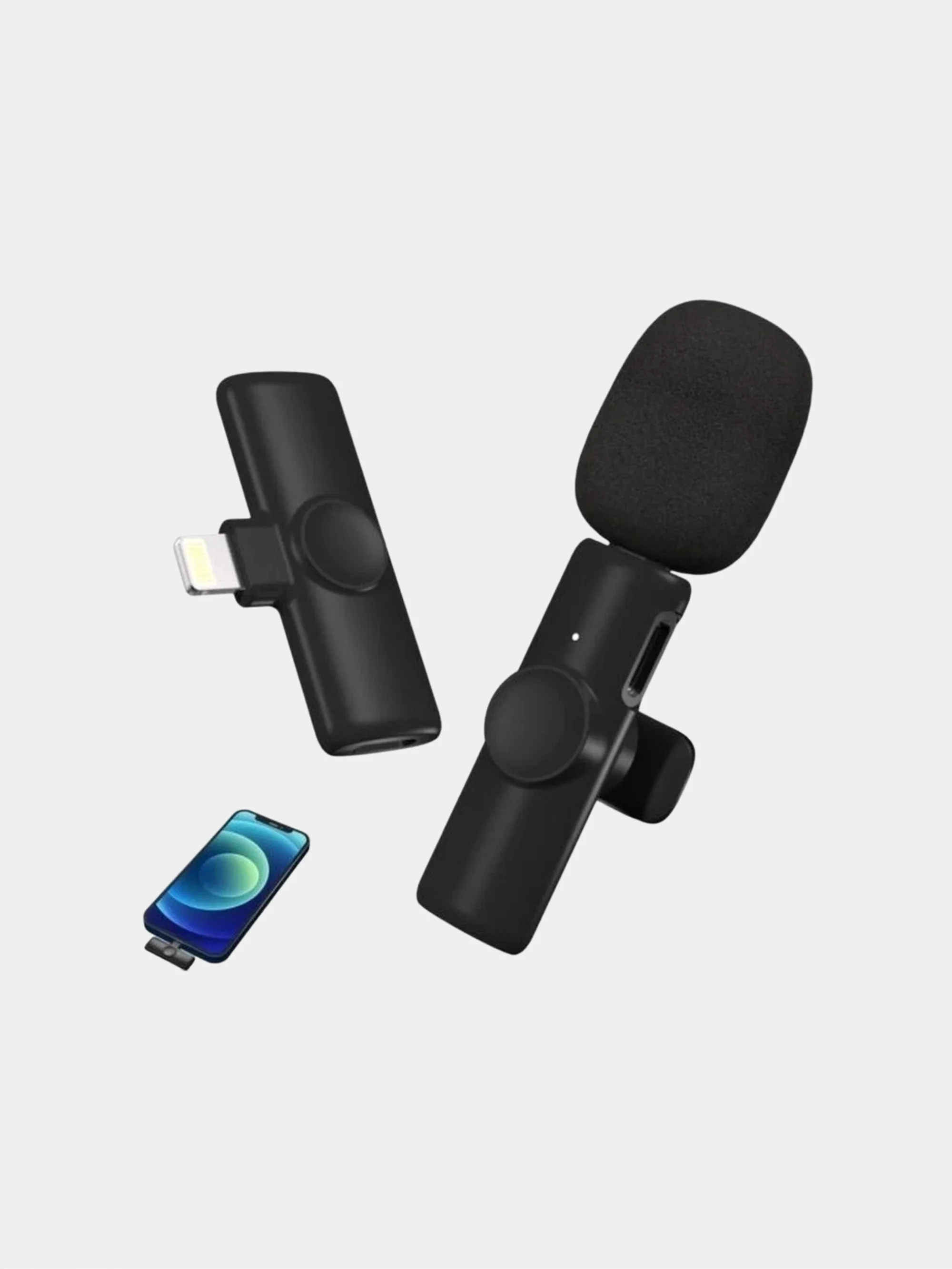 Микрофон петличный, беспроводной, петличка К8 lightning и type-c (лайтинг и тайпси)