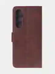 Терракотовый чехол-книжка для Realme C65 (4G) из высококачественной искусственной кожи