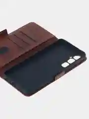 Терракотовый чехол-книжка для Realme C65 (4G) из высококачественной искусственной кожи