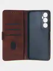 Терракотовый чехол-книжка для Realme C65 (4G) из высококачественной искусственной кожи
