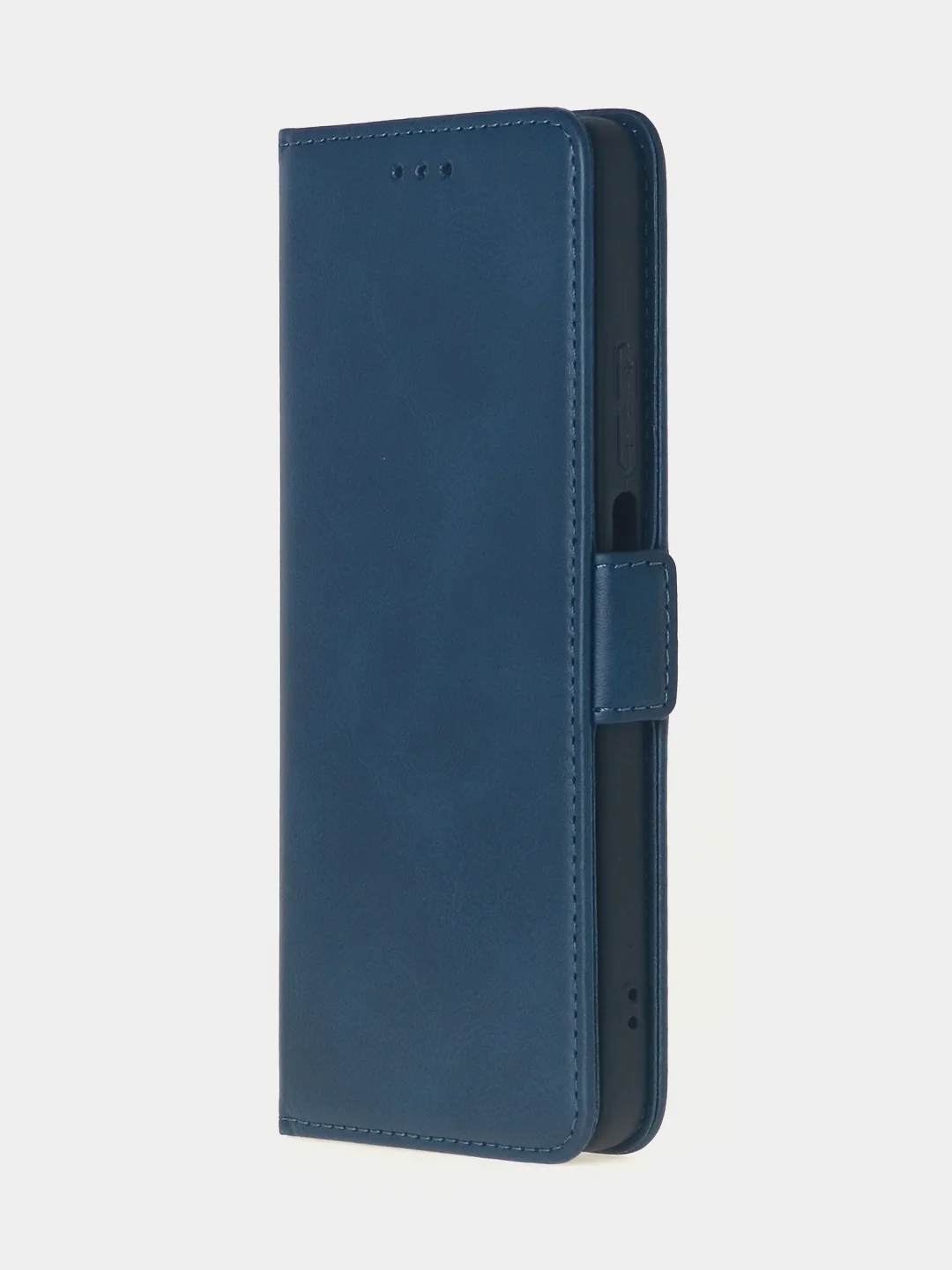 Темно-синий чехол-книжка для Realme C65 (4G) из высококачественной искусственной кожи