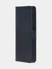 Угольный чехол-книжка для Realme C65 (4G) из высококачественной искусственной кожи