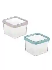 Банка квадратная для сыпучих продуктов 0,6 л, 11,2х11,2х8 см, 2 цвета