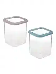 Банка квадратная для сыпучих продуктов 1,2 л, 11,2х11,2х14,5 см, 2 цвета