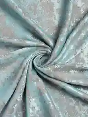Бирюзовый шторы с тюлем, короткие, разные цвета, высота 170 см, ширина штор 140+140 см