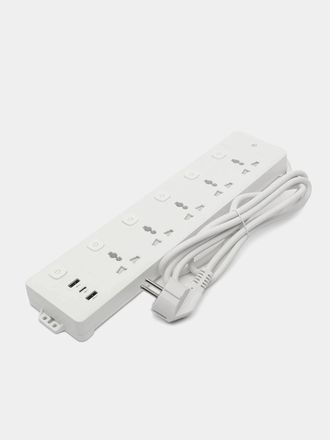 Сетевой фильтр XO Power Socket 2500W (WL19 EU) (5 розеток, 2 USB порта + Type-C)