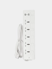 Сетевой фильтр XO Power Socket 2500W (WL19 EU) (5 розеток, 2 USB порта + Type-C)