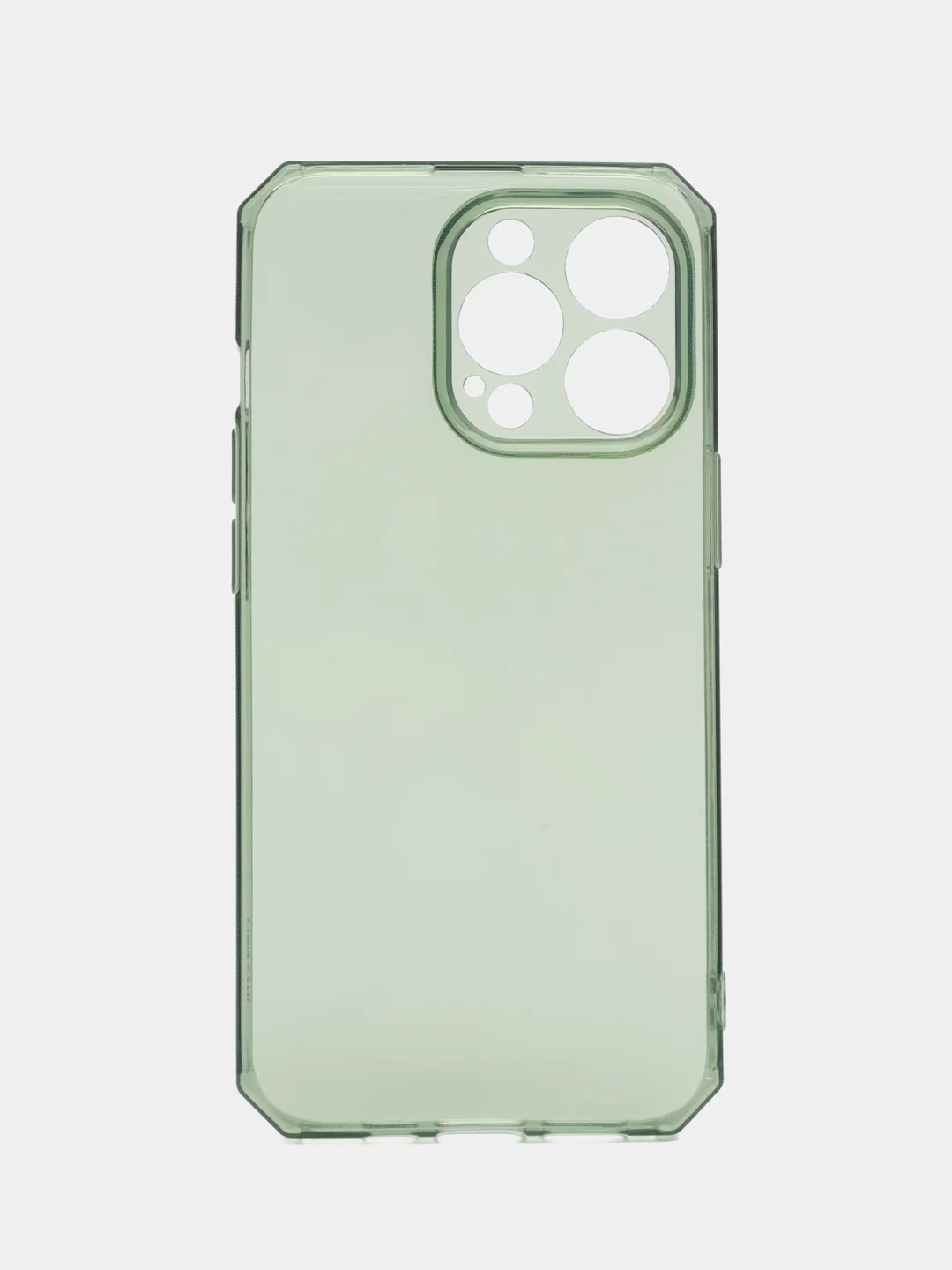 Зеленый чехол на айфон (iPhone) 13 Pro Max про макс силиконовый прозрачный
