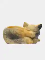 Разноцветный сувенир, кашпо, подсвечник, фигурка кошки, кот , гипс