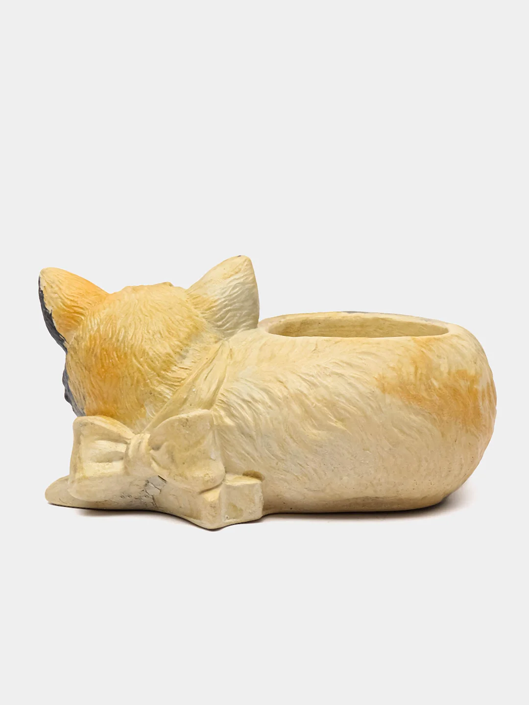 Разноцветный сувенир, кашпо, подсвечник, фигурка кошки, кот , гипс