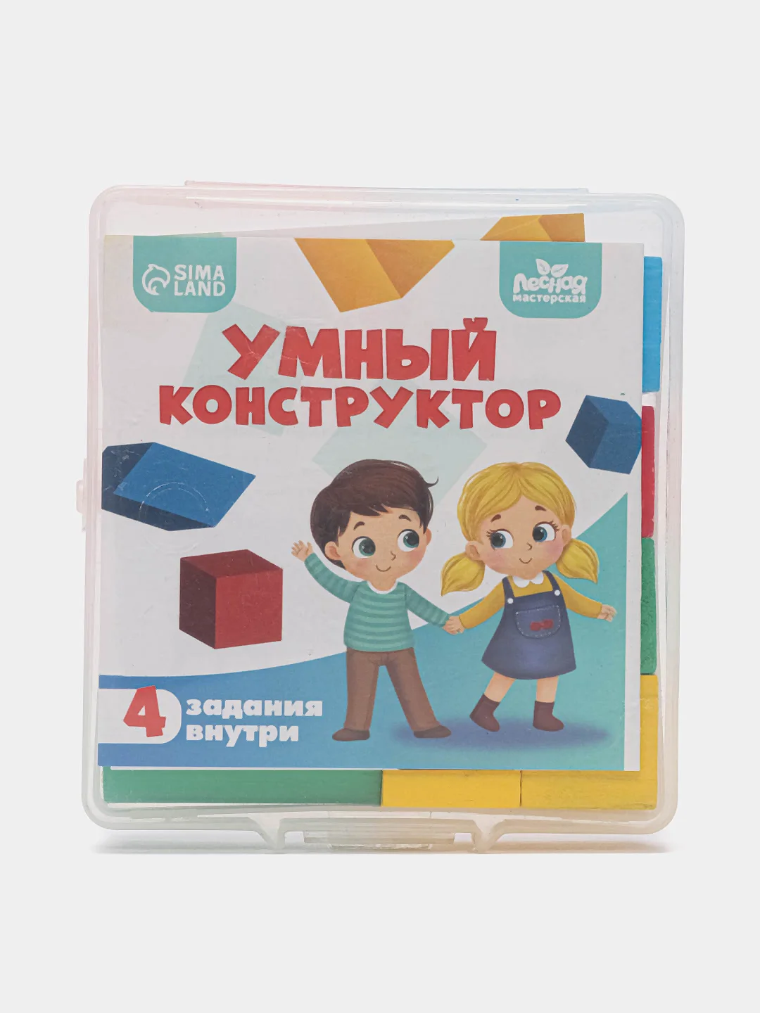 Детский деревянный конструктор, 14 деталей