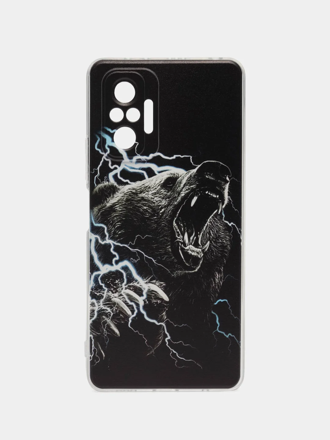 Угольный силиконовый чехол на Xiaomi Redmi Note 10 Pro (Сяоми Редми Нот 10 Про)