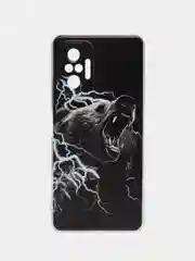 Угольный силиконовый чехол на Xiaomi Redmi Note 10 Pro (Сяоми Редми Нот 10 Про)
