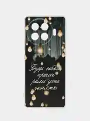 Серый чехол на Tecno Spark 20 Pro Plus / Текно Спарк 20 Про Плюс прозрачный, с рисунком