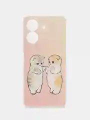 Бежевый меланж чехол на Xiaomi Redmi 13C/Poco C65 / Сяоми Редми 13C/Поко С65 прозрачный, защита камеры