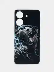 Угольный чехол на Xiaomi Redmi 13C/Poco C65 / Сяоми Редми 13C/Поко С65 прозрачный, защита камеры