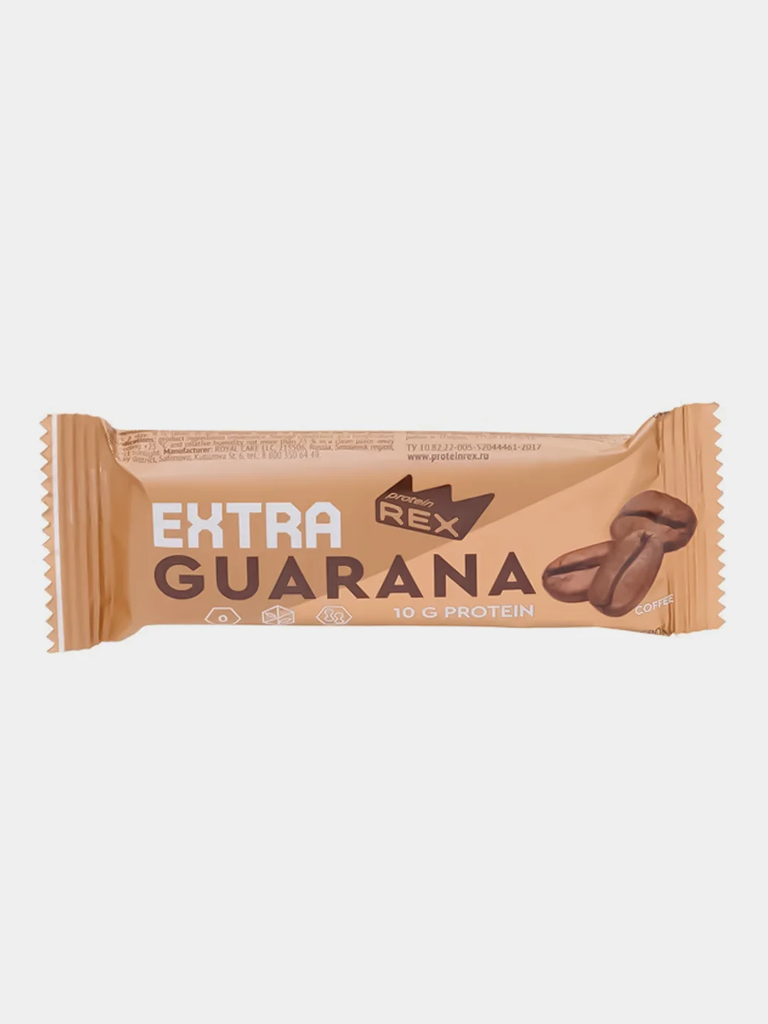 Батончик протеиновый Protein Rex EXTRA "Мокко", экстракт гуараны, 18 штук по 40 г