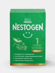 Смесь детская NESTOGEN 1 сухая молочная, с рождения, 600 г