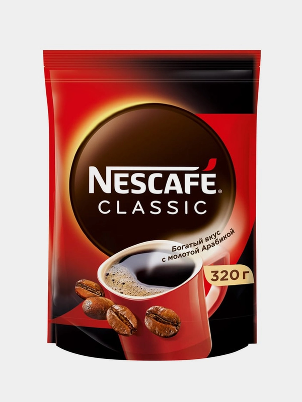 Кофе растворимый Nescafe Classic, порошкообразный, дой-пак, 320 г